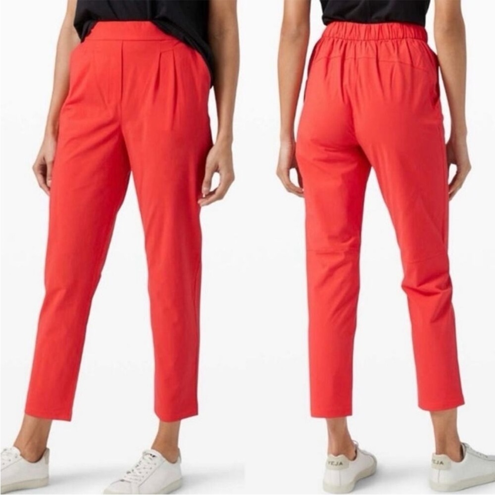 New! Lululemon athletica sz 12, carnation red Your True Trouser High Rise Pant.